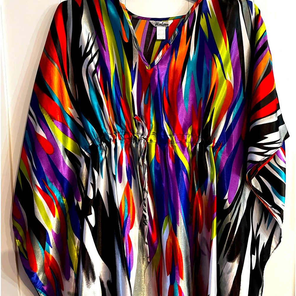 Beautiful colourful top with scarf in good condition.